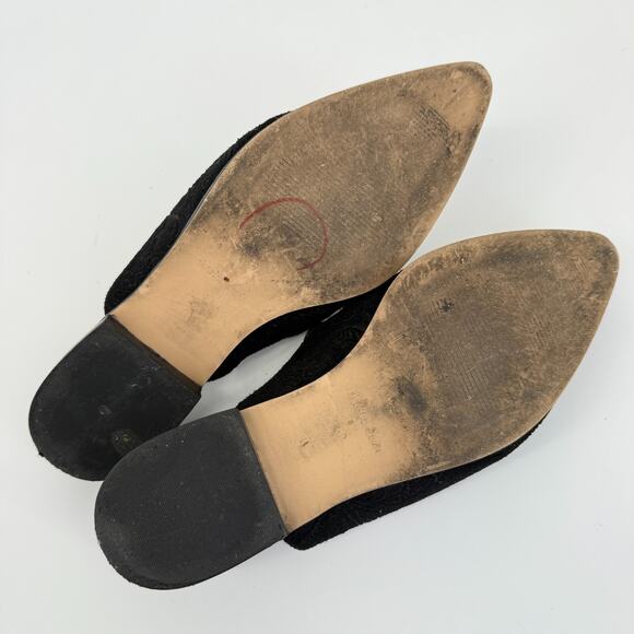 Vtg Charles David Mule Slides Size 8.5 Retro Suede Paisley 90s Regency Victorian - Picture 6 of 8